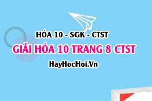 Giải Hóa 10 trang 8 Chân trời sáng tạo SGK